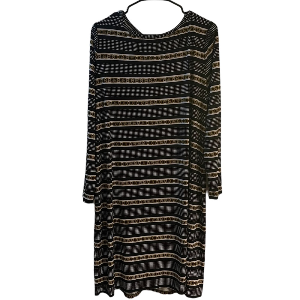 Michael Kors Polka Dot Chain Print Dress Size 2X
